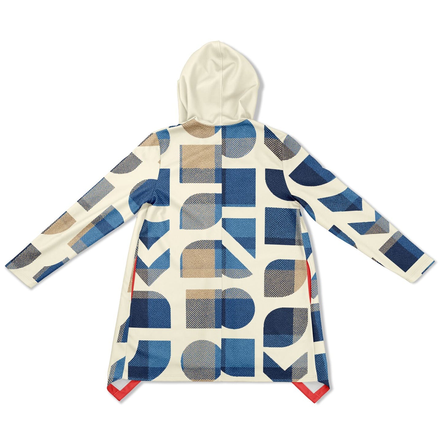 Heavyweight Elongated Cloak - The Pattern of Plaid- Creamy