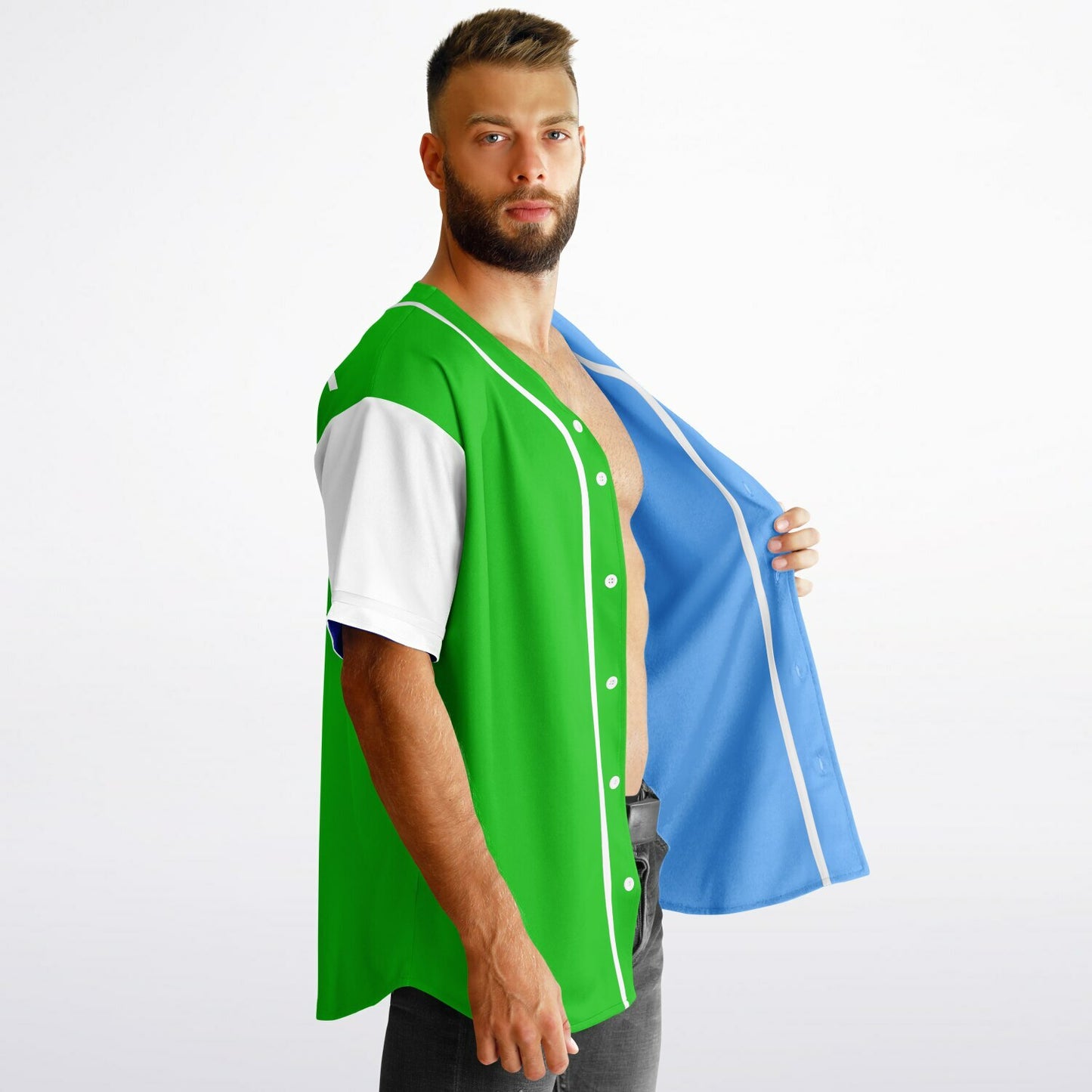 MTST: REVERSIBLE Baseball Jersey- Forgiveness Heals The Soul -White Sleeves/White Trim & Blue Sleeves/White Trim