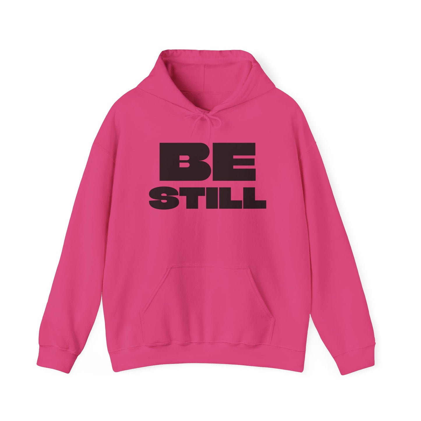 Be Still Unisex Heavy Blend™ Hooded Sweatshirt- Black Letters