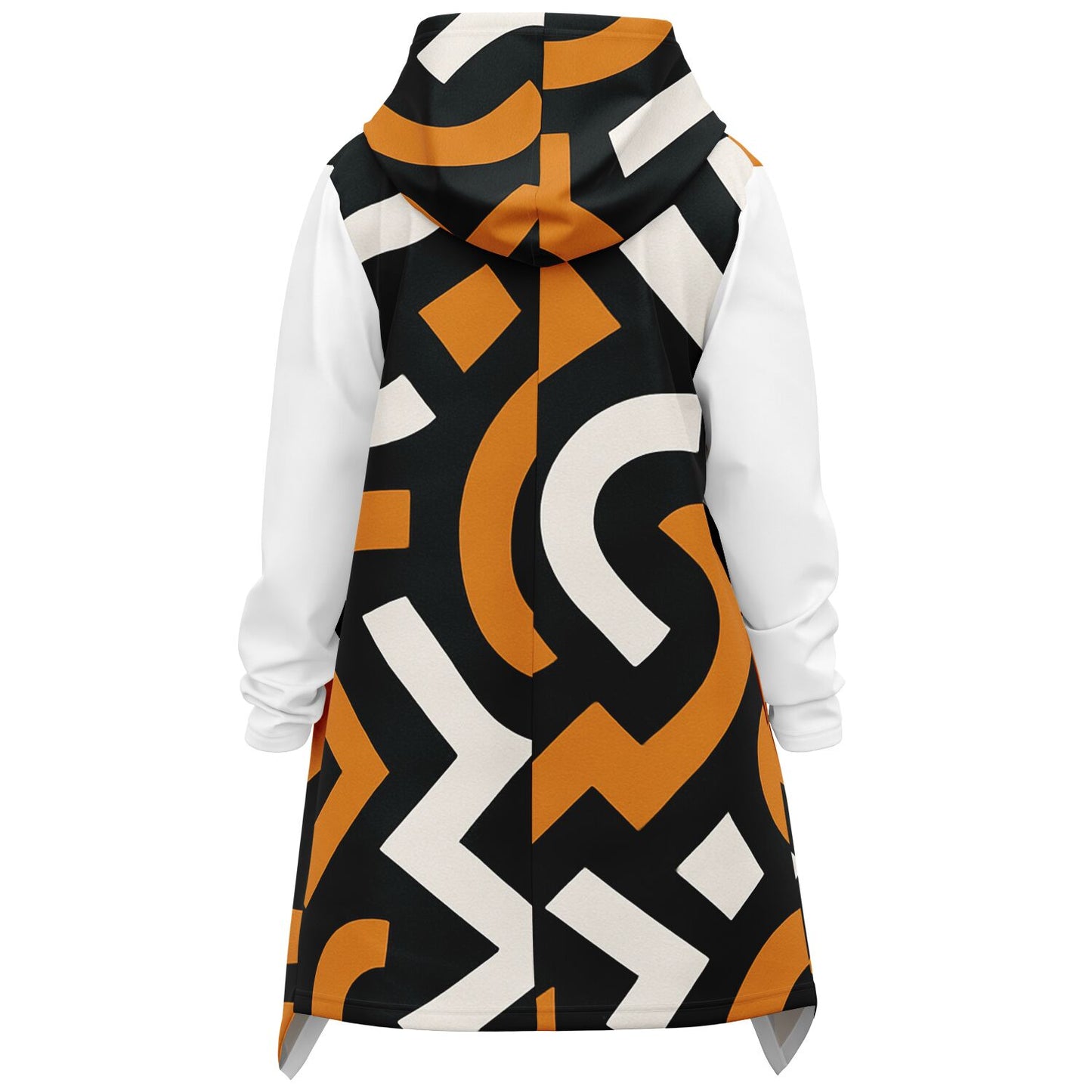 Heavyweight Elongated Cloak - Orange With Pattern