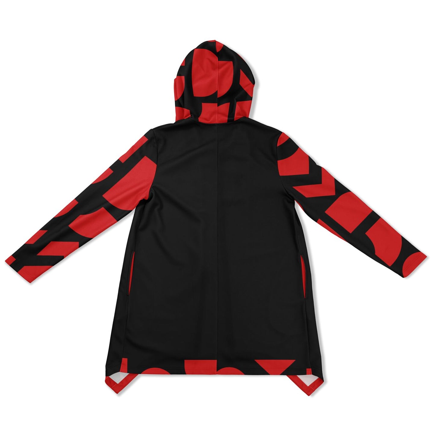 Heavyweight Elongated Cloak - The Red & Black Pattern Blend