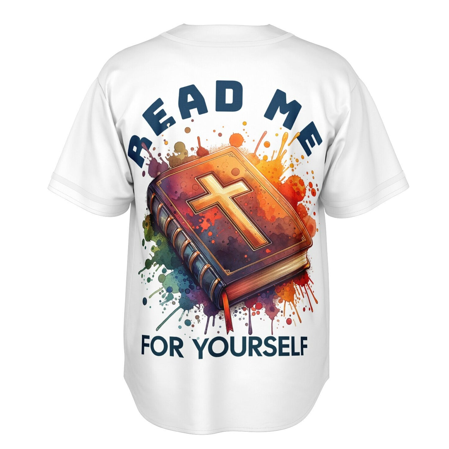 MTST: REVERSIBLE Baseball Jersey- And God Said & Read Me For Yourself-Black Sleeves /White Trim & White Sleeves/White Trim