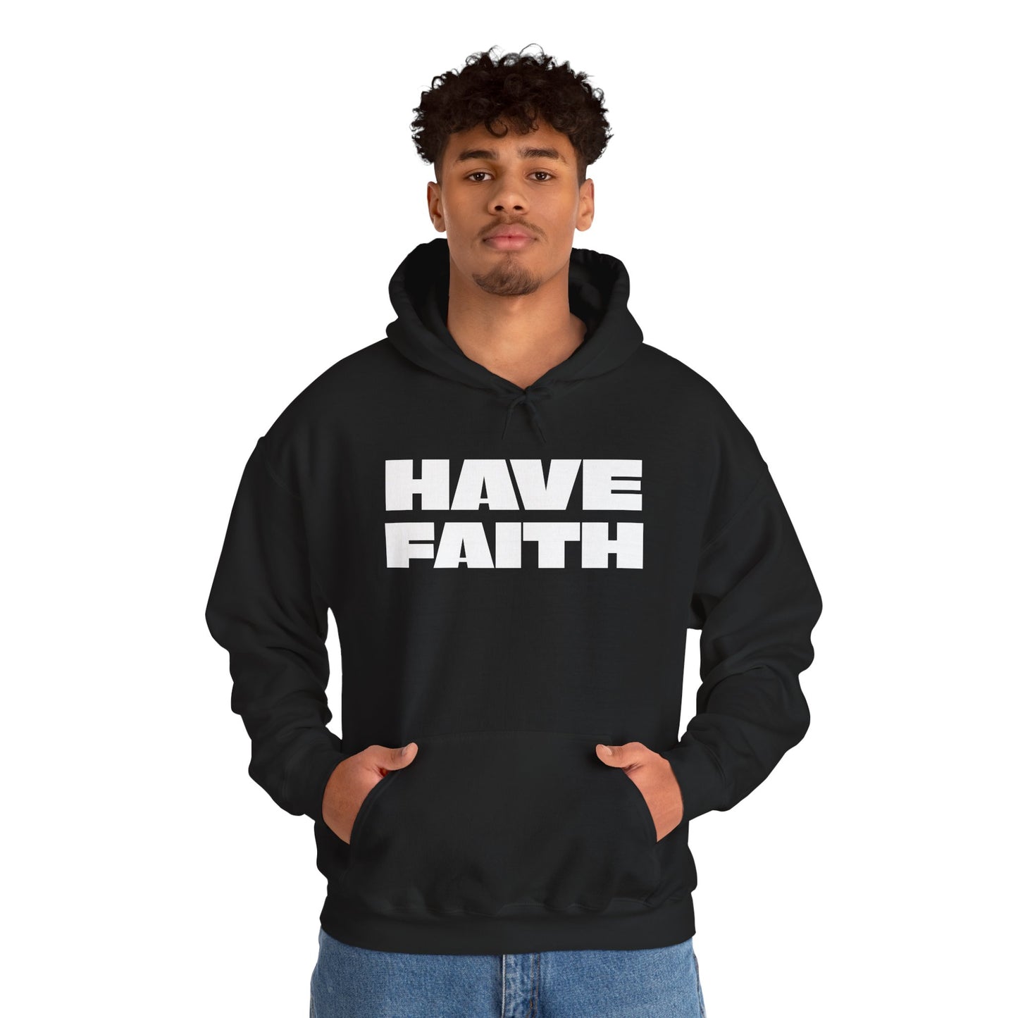 Have Faith Unisex Heavy Blend™ Hooded Sweatshirt- White Letters