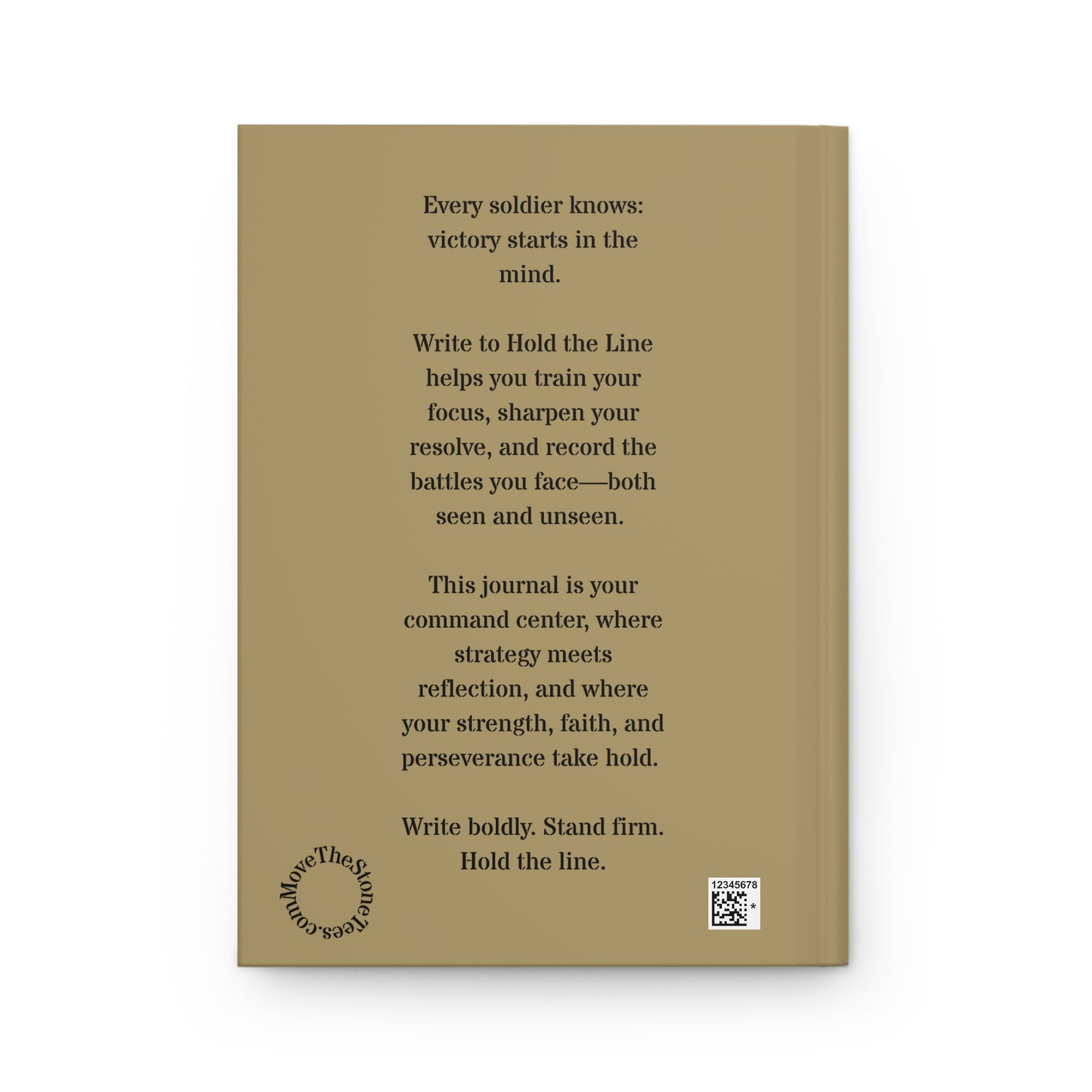 Write To Hold The Line- A Faith Reflection Journal- Desert Tan