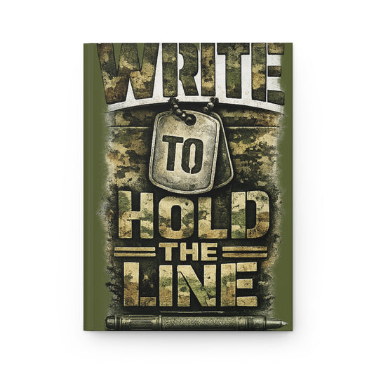 Write To Hold The Line- A Faith Reflection Journal- Army Green