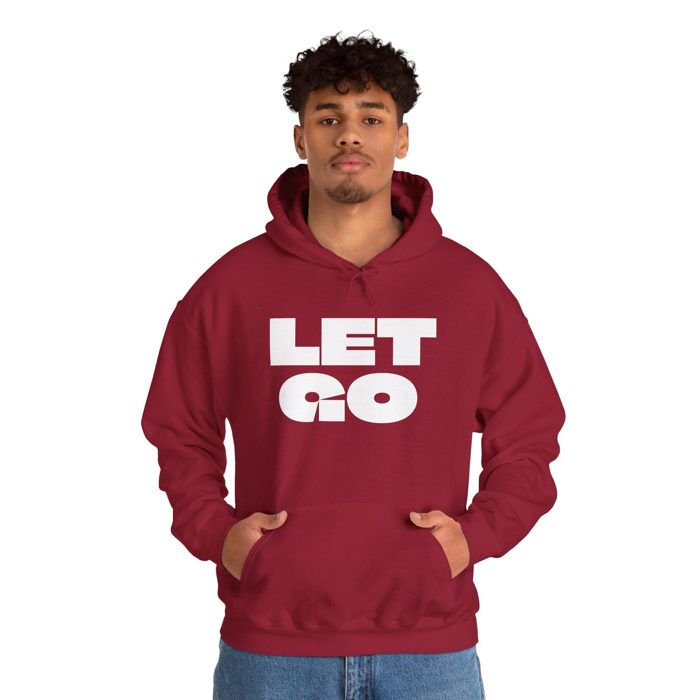 Let Go Unisex Heavy Blend™ Hooded Sweatshirt- White Letters