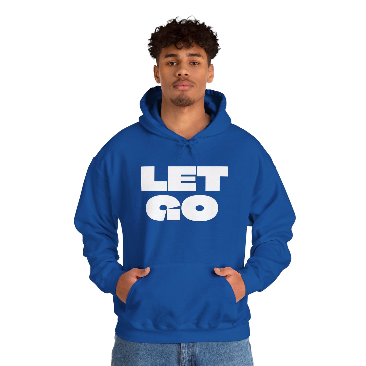 Let Go Unisex Heavy Blend™ Hooded Sweatshirt- White Letters