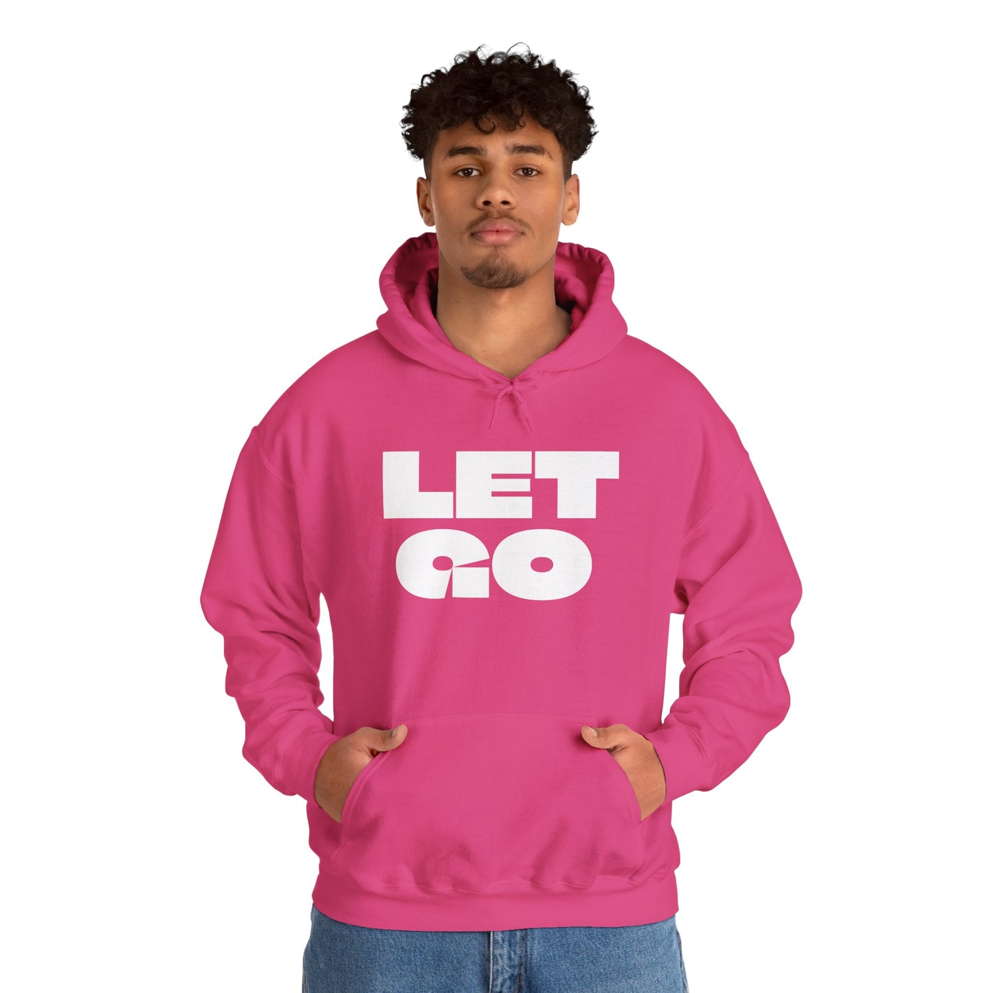 Let Go Unisex Heavy Blend™ Hooded Sweatshirt- White Letters