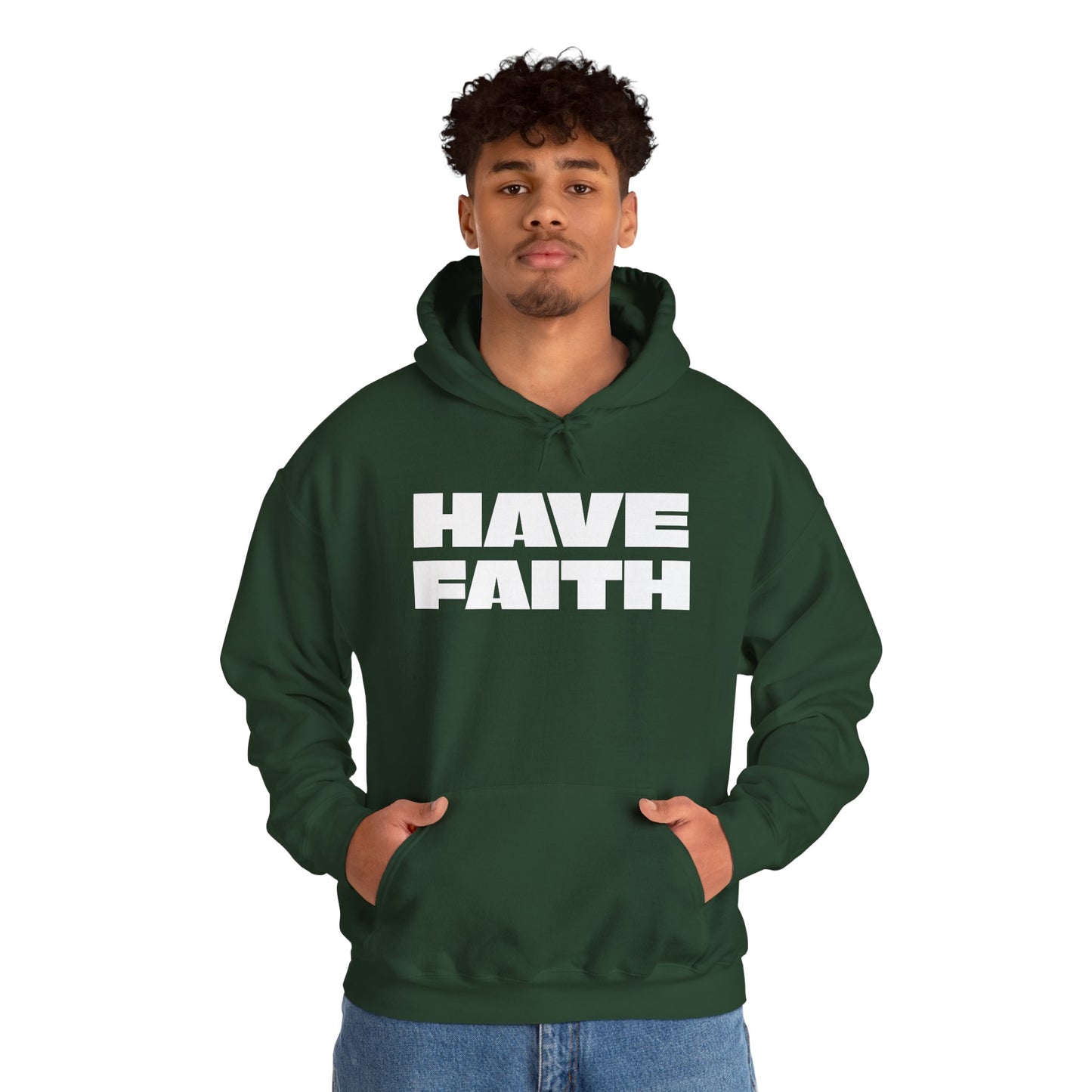Have Faith Unisex Heavy Blend™ Hooded Sweatshirt- White Letters