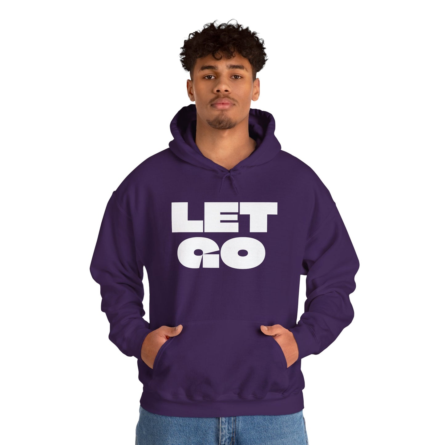 Let Go Unisex Heavy Blend™ Hooded Sweatshirt- White Letters