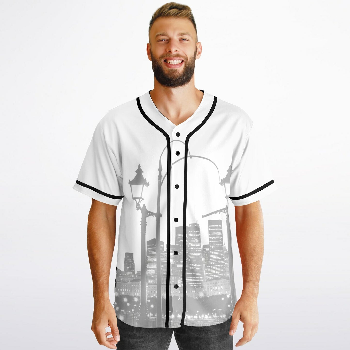 MTST: REVERSIBLE Baseball Jersey- Urban Faith Contender- Black Sleeves/White Trim & White Sleeves/Black Trim