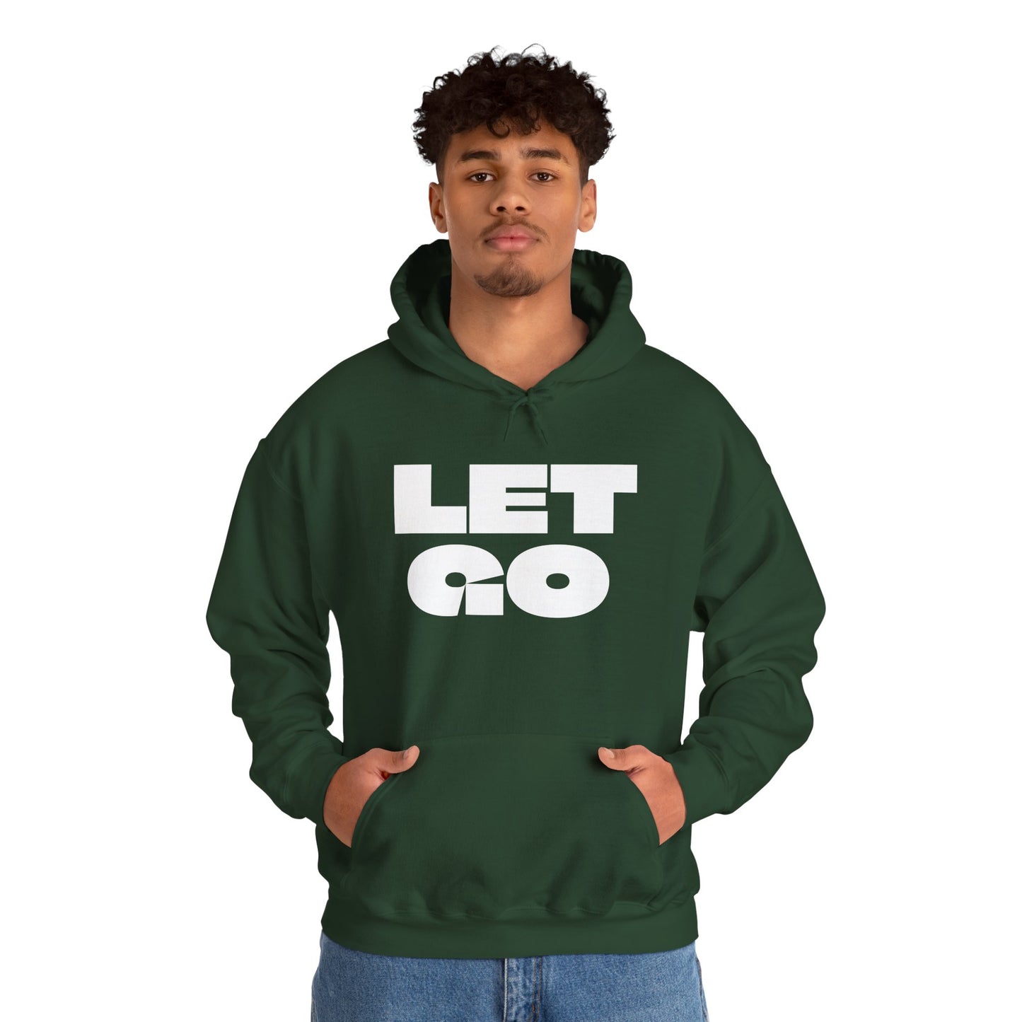 Let Go Unisex Heavy Blend™ Hooded Sweatshirt- White Letters