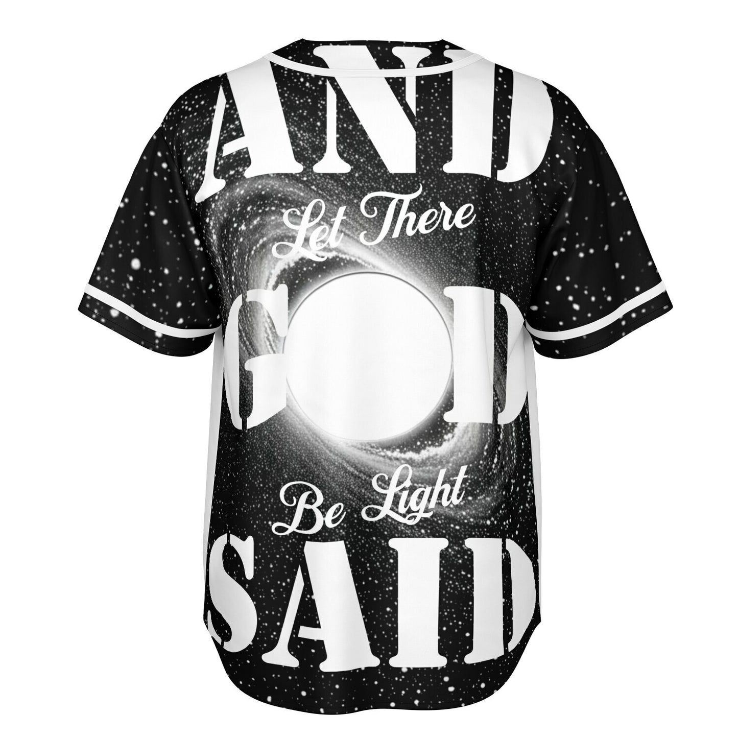 MTST: REVERSIBLE Baseball Jersey- And God Said & Read Me For Yourself-Black Sleeves /White Trim & White Sleeves/White Trim