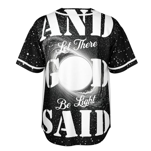 MTST: REVERSIBLE Baseball Jersey- And God Said & Read Me For Yourself-Black Sleeves /White Trim & White Sleeves/White Trim