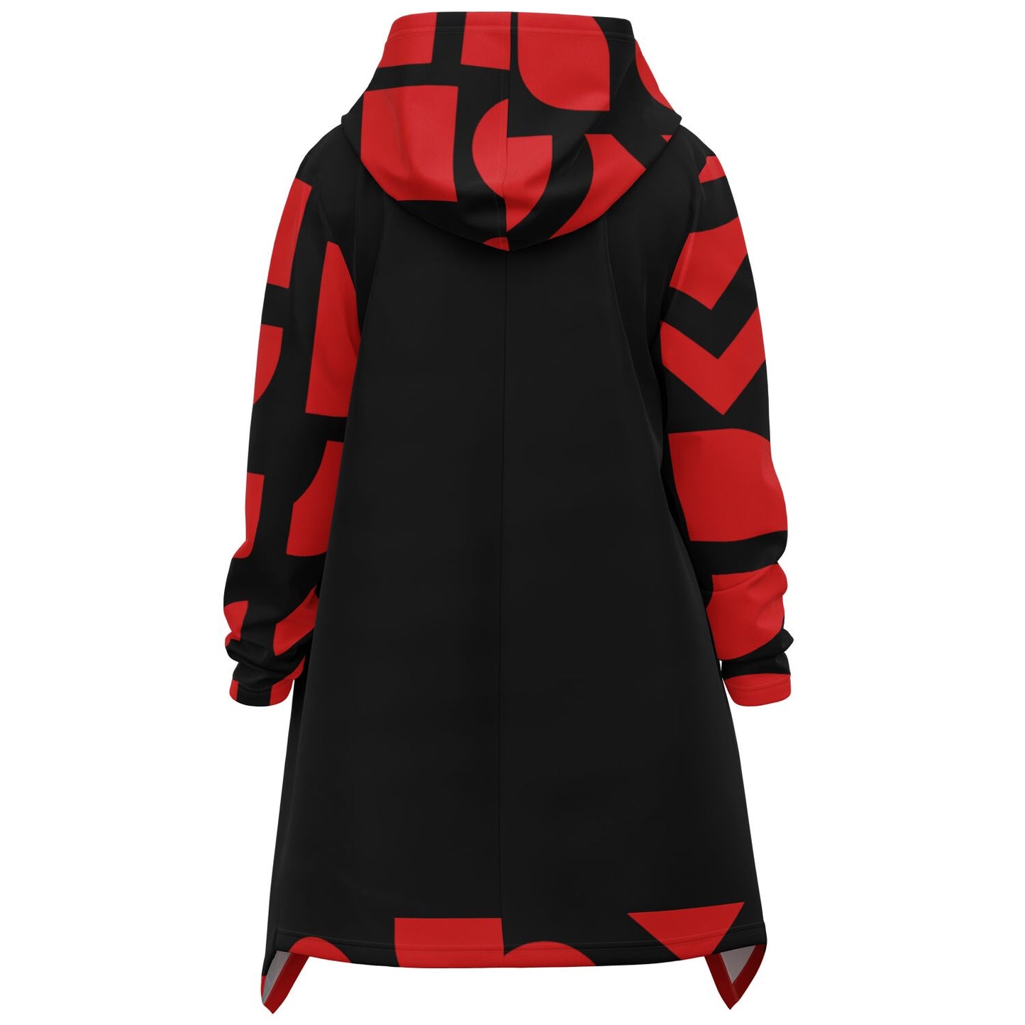 Heavyweight Elongated Cloak - The Red & Black Pattern Blend