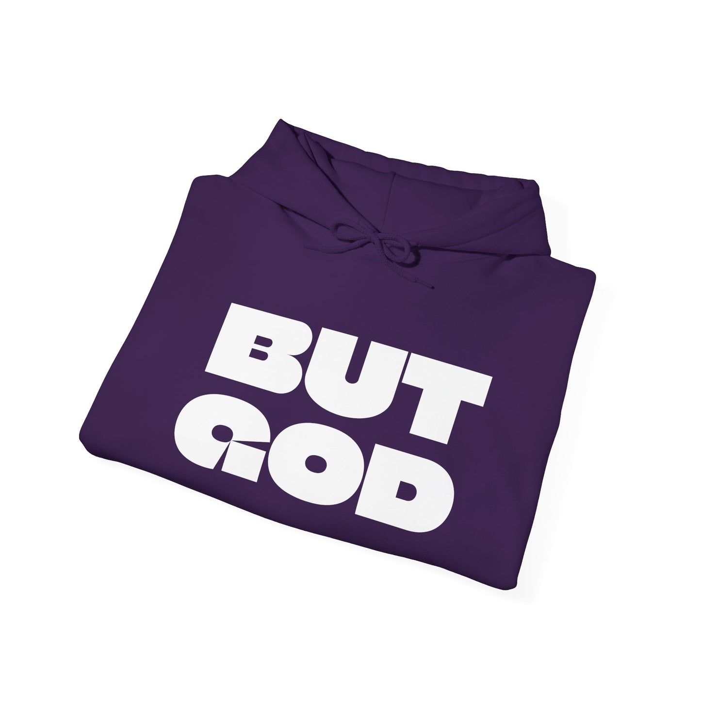 But God Unisex Heavy Blend™ Hooded Sweatshirt- White Letters
