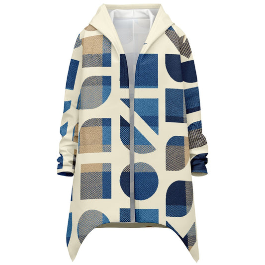 Heavyweight Elongated Cloak - The Pattern of Plaid- Creamy