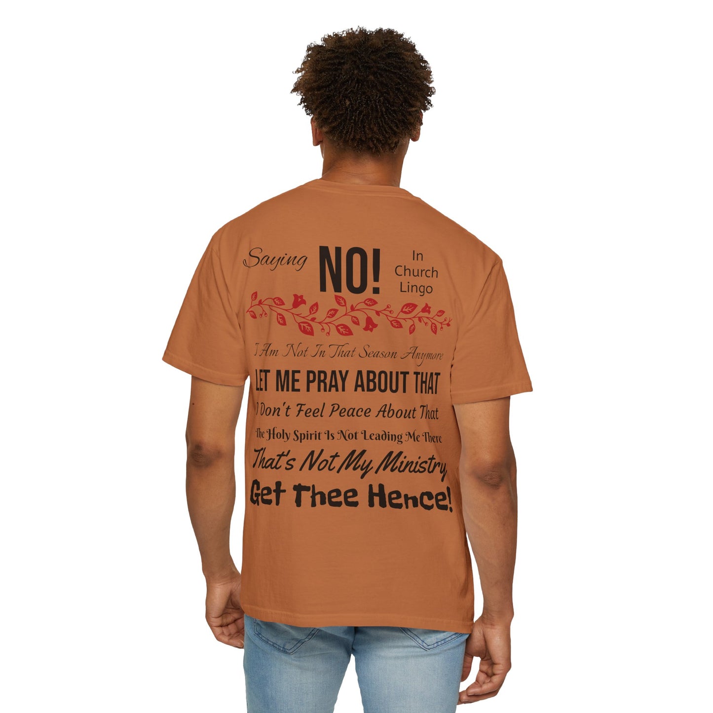Saying No! In Church Lingo-Unisex Garment-Dyed T-shirt