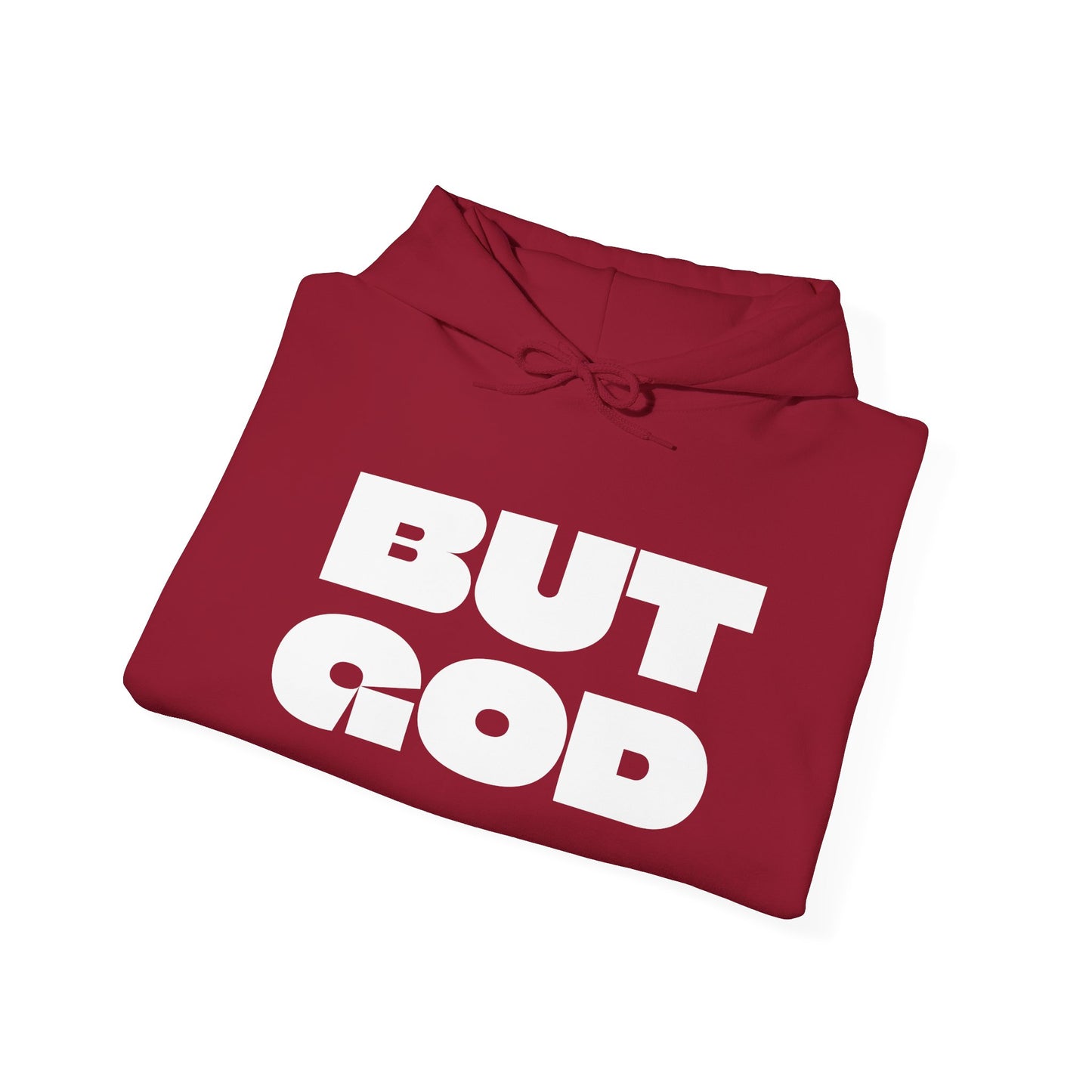 But God Unisex Heavy Blend™ Hooded Sweatshirt- White Letters