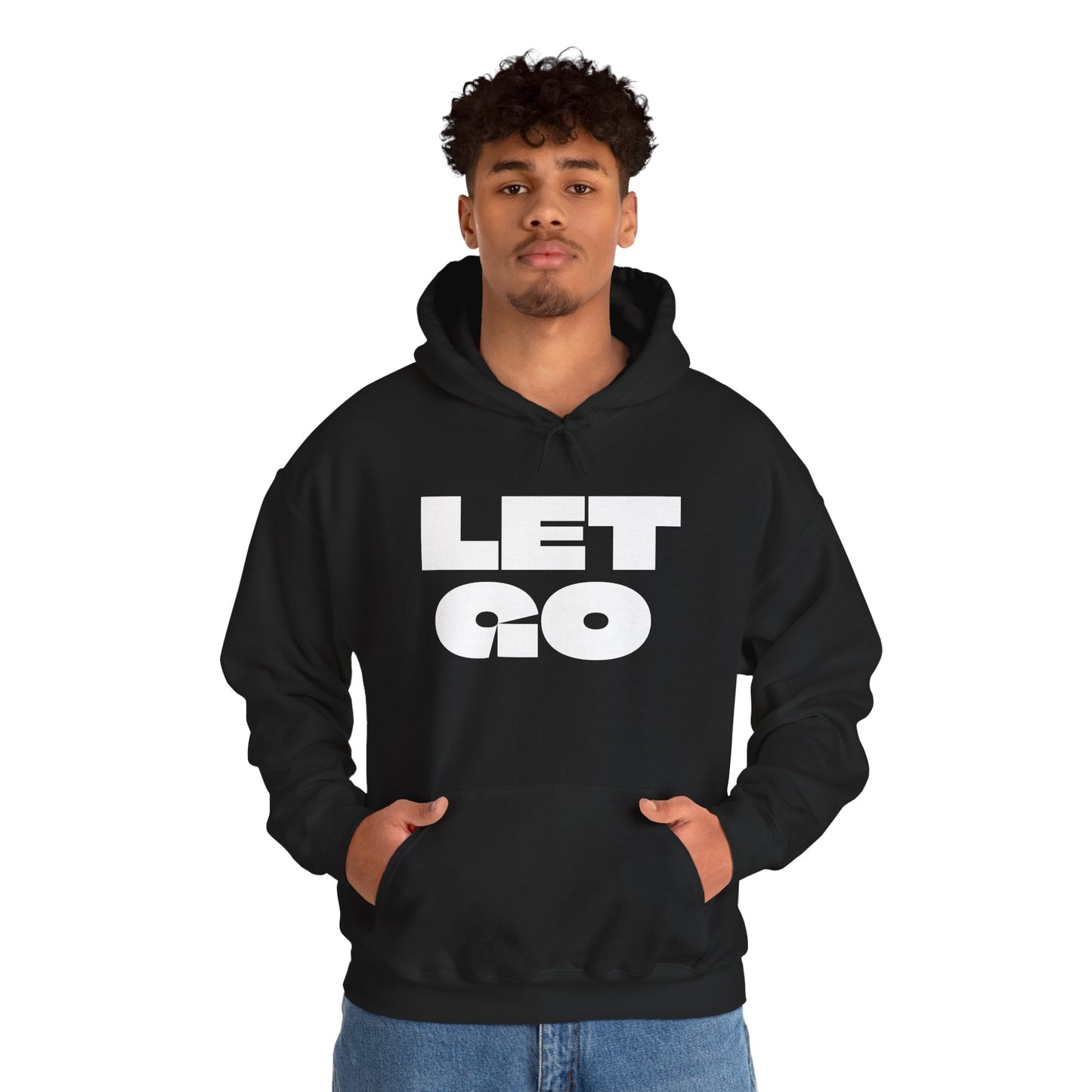 Let Go Unisex Heavy Blend™ Hooded Sweatshirt- White Letters