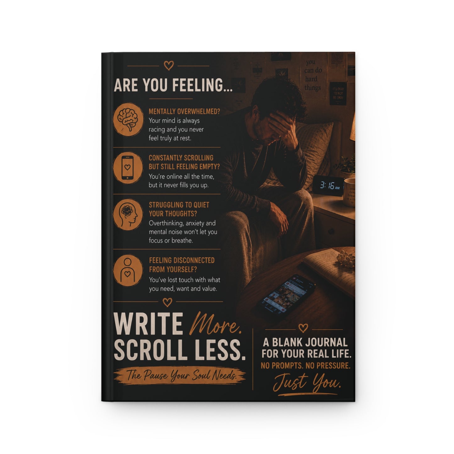 Write More Scroll Less- Exhausted