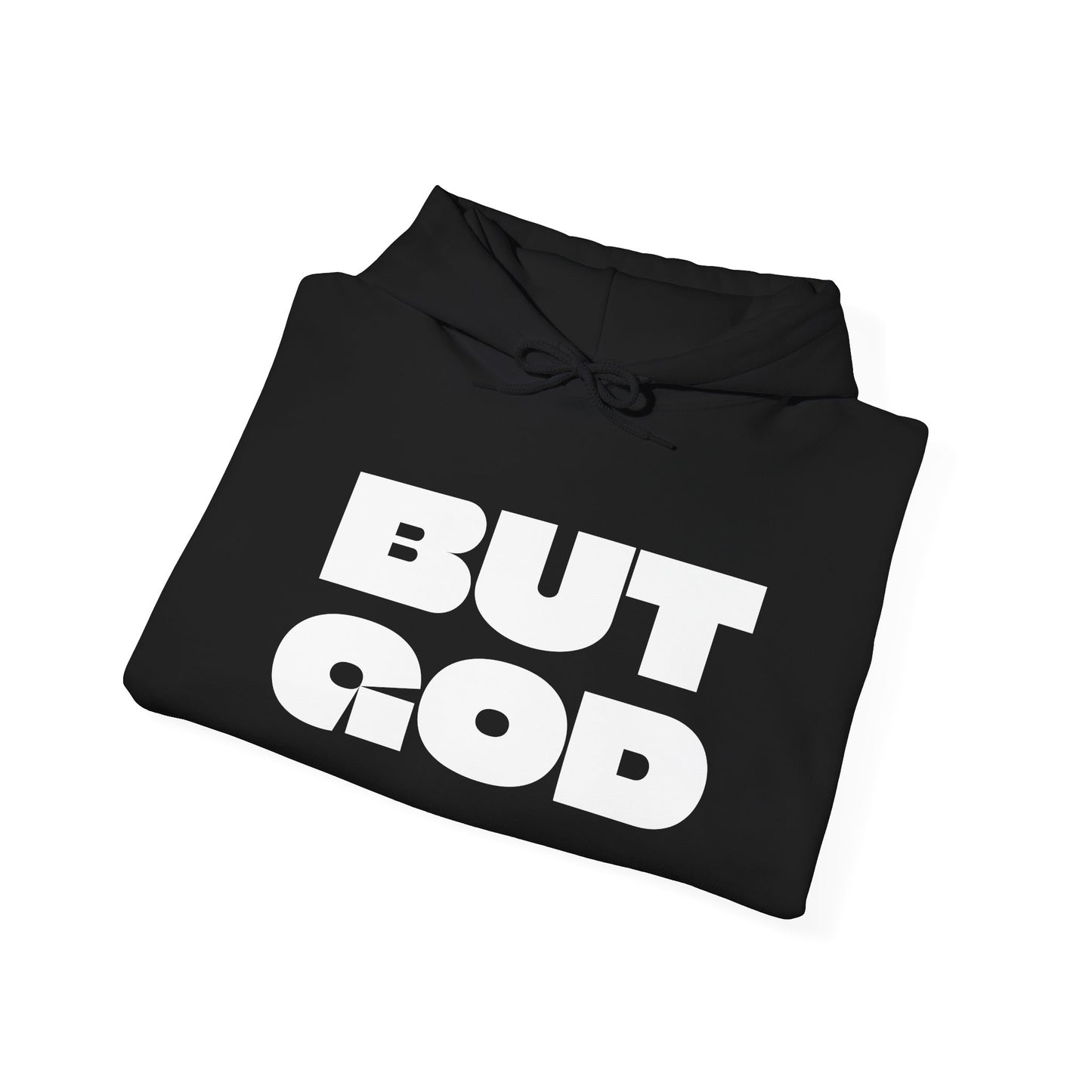 But God Unisex Heavy Blend™ Hooded Sweatshirt- White Letters