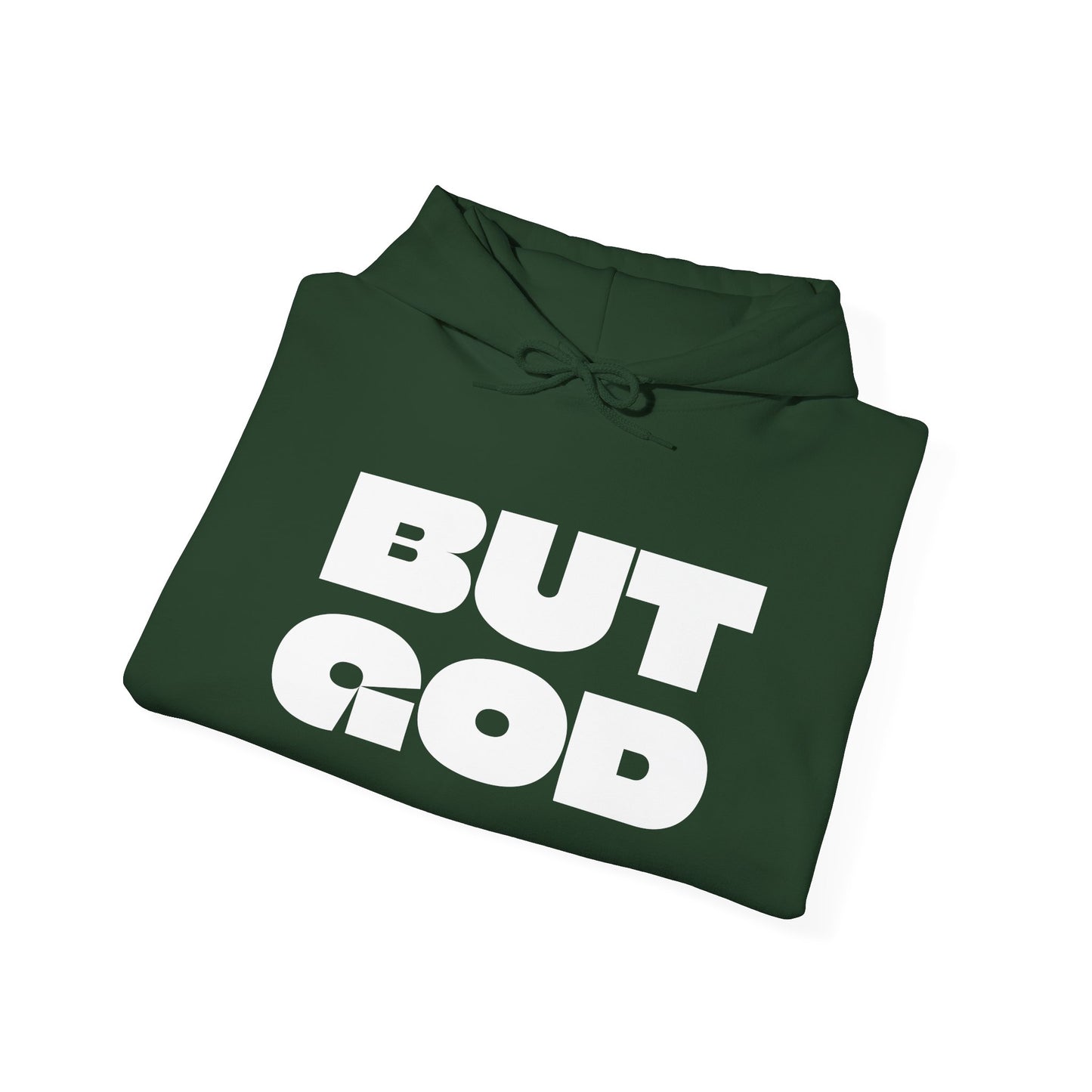 But God Unisex Heavy Blend™ Hooded Sweatshirt- White Letters