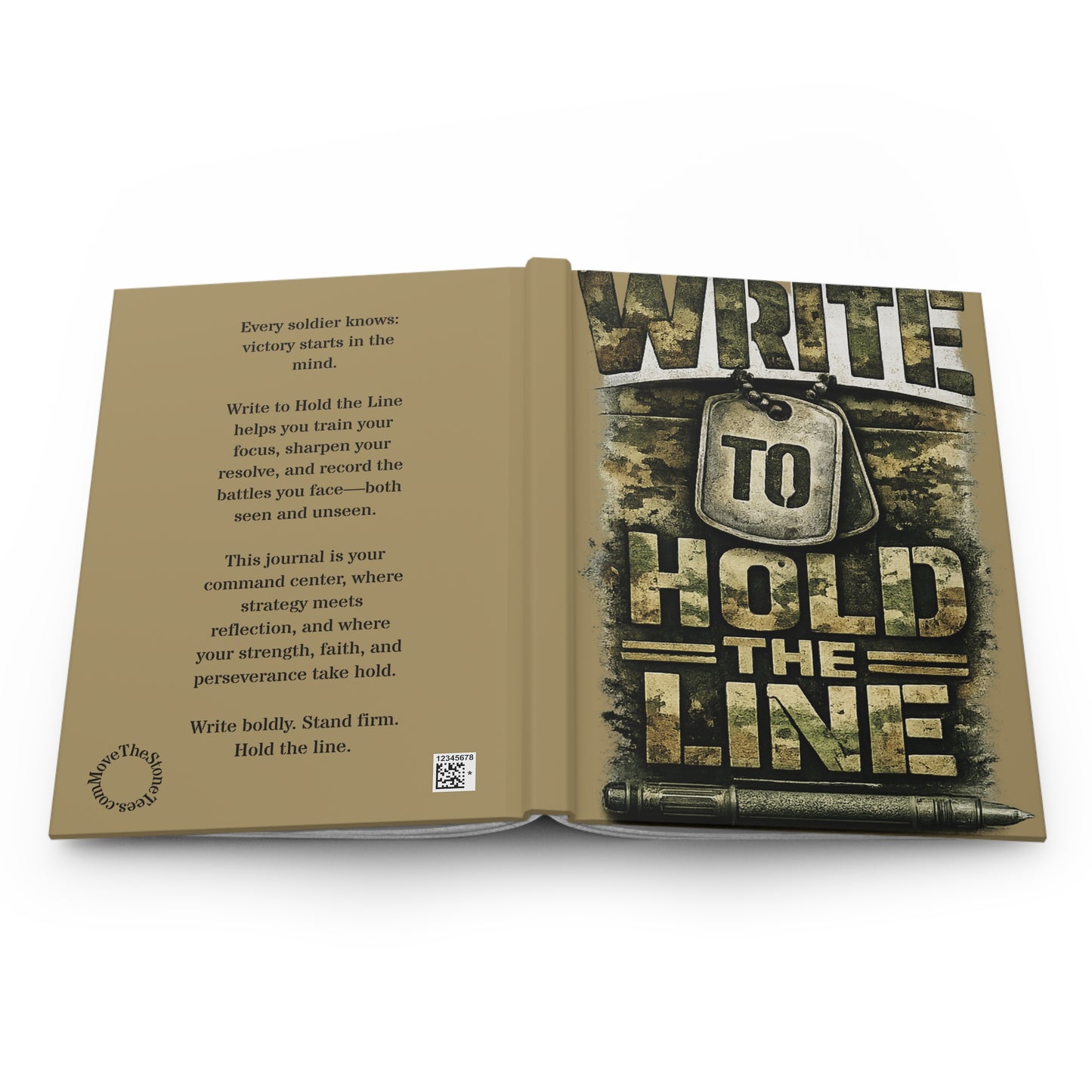 Write To Hold The Line- A Faith Reflection Journal- Desert Tan