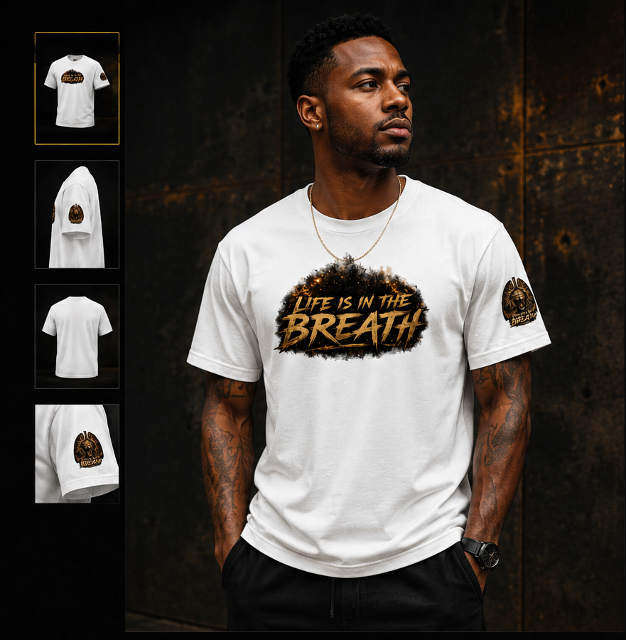 Life Is In The Breath heavyweight t-shirt