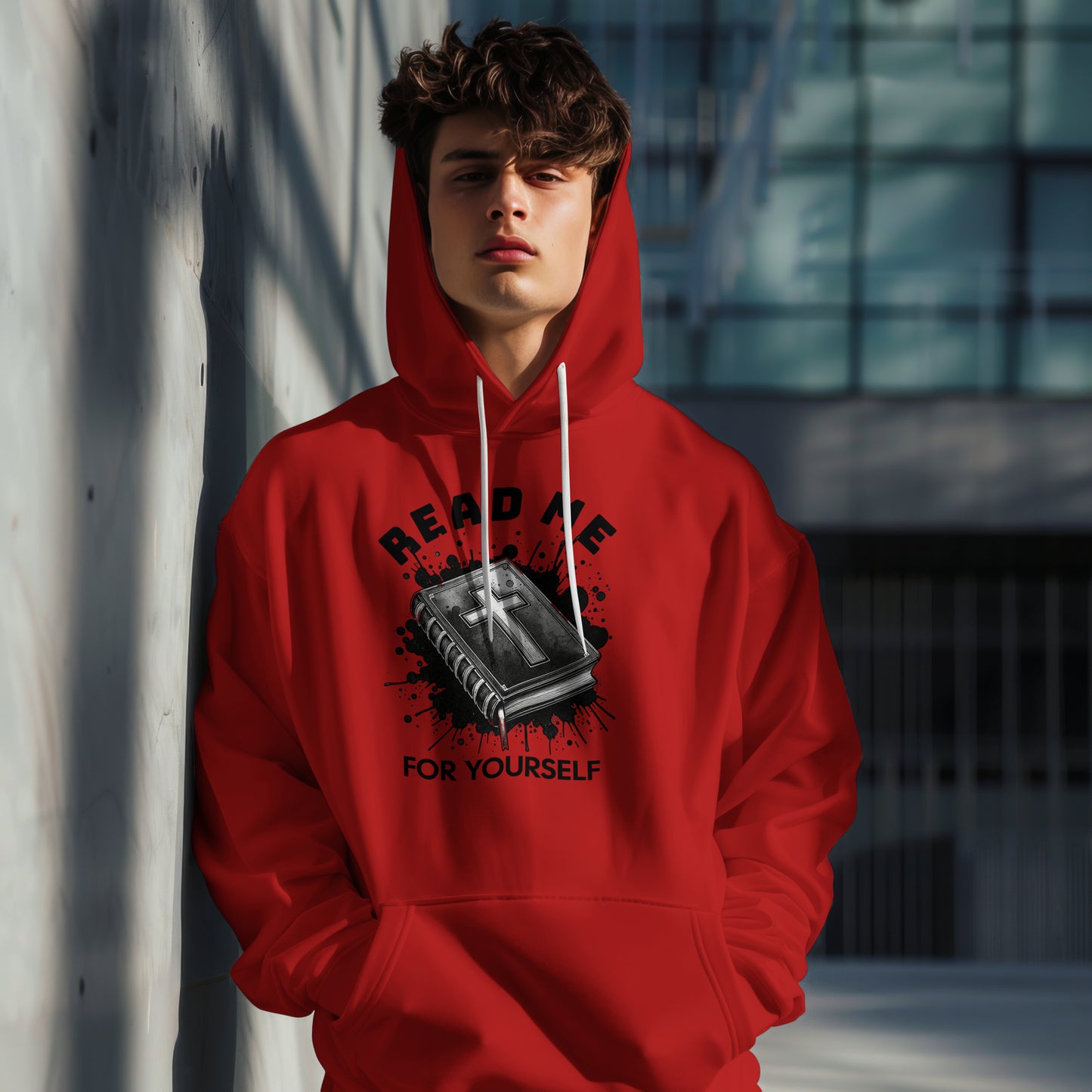 Read Me For Yourself: Unisex Hoodie-Dynamic Black & White