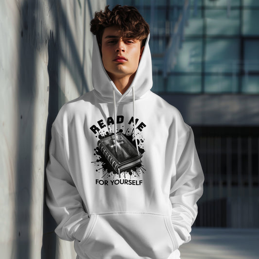 Read Me For Yourself: Unisex Hoodie-Dynamic Black & White
