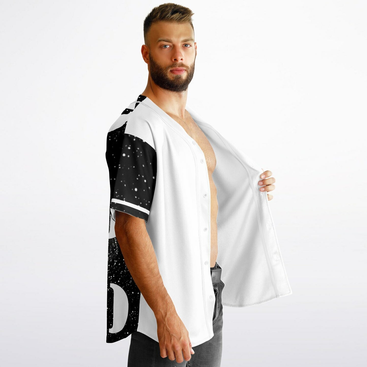 MTST: REVERSIBLE Baseball Jersey- And God Said & Read Me For Yourself-Black Sleeves /White Trim & White Sleeves/White Trim