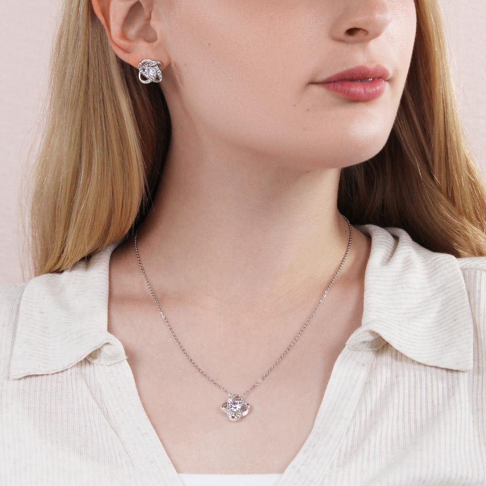 Accessories: Love Knot Earrings & Necklace Set