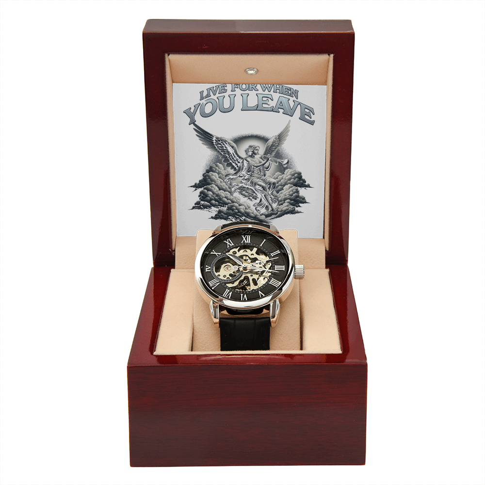 Accessories: Men's Openwork Watch