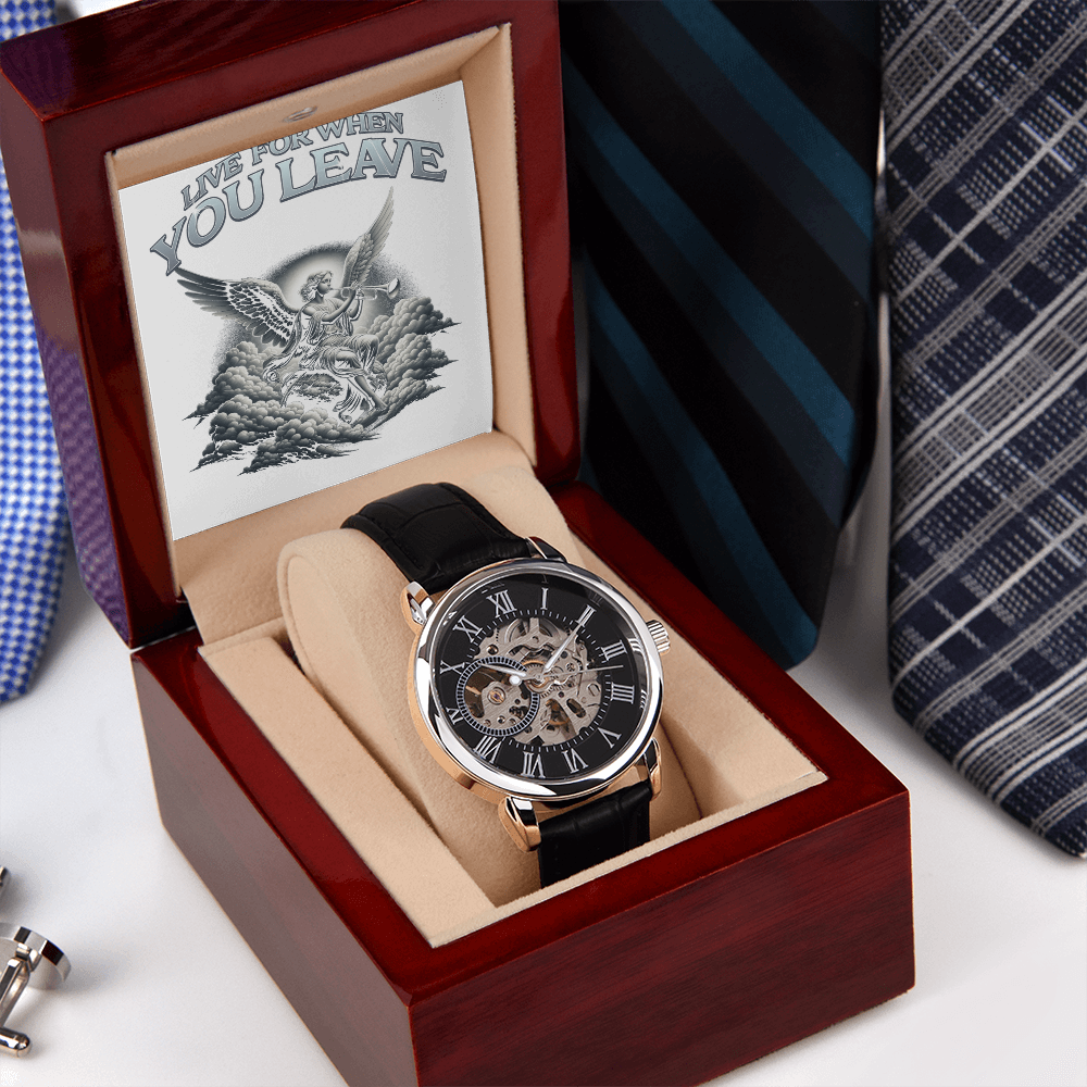 Accessories: Men's Openwork Watch