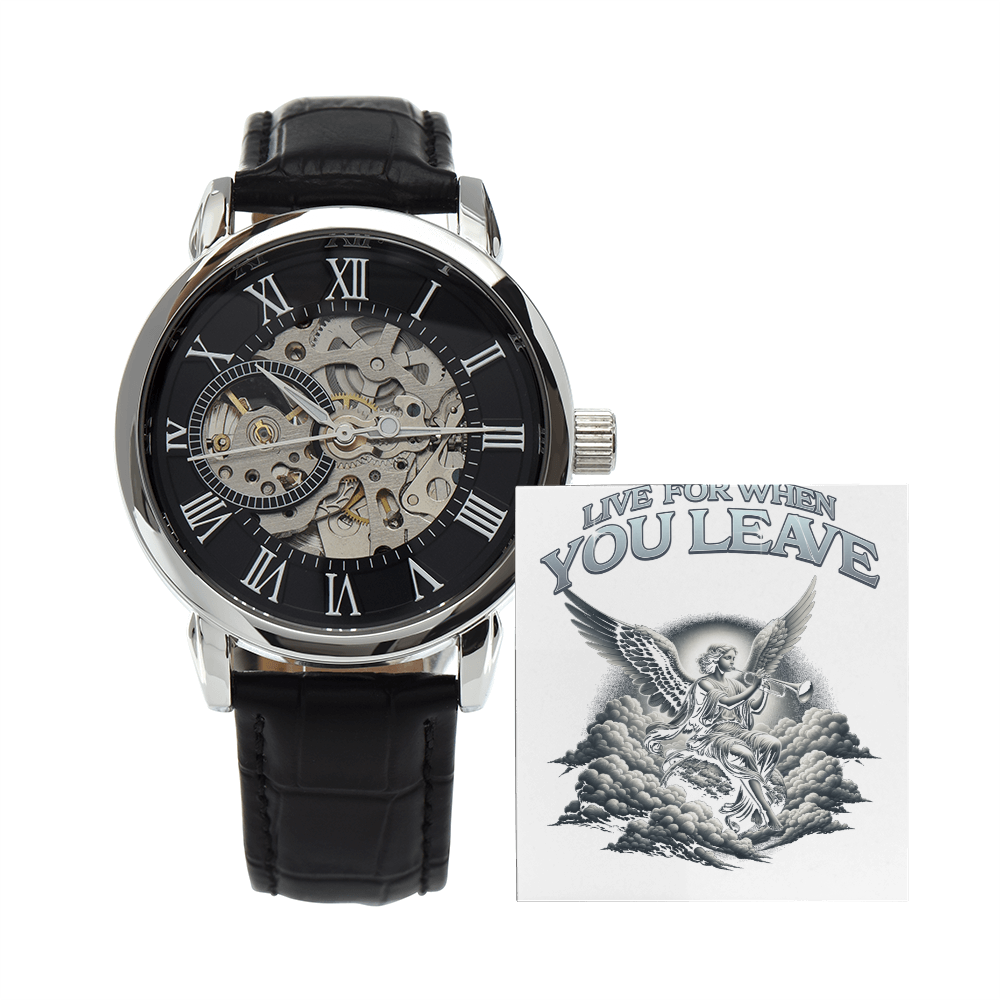 Accessories: Men's Openwork Watch