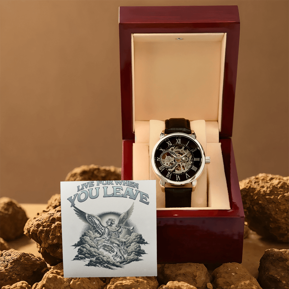 Accessories: Men's Openwork Watch
