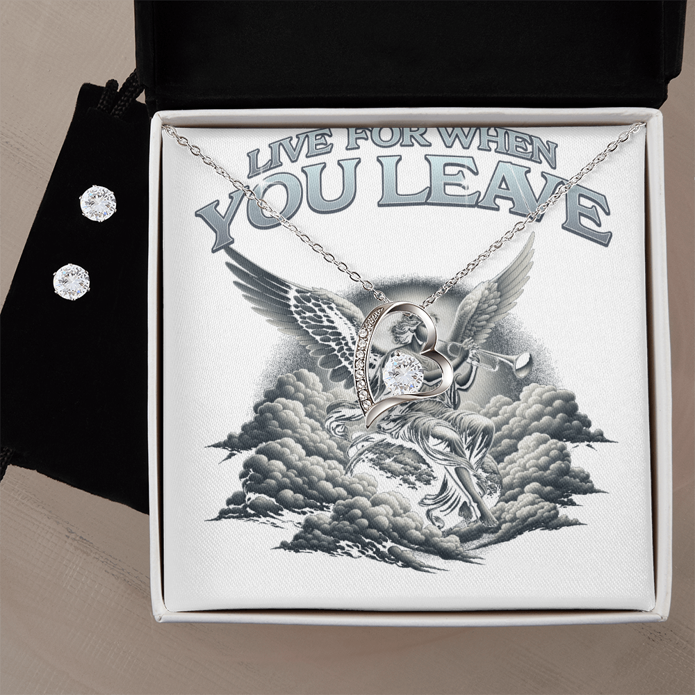 Accessories:  Eternal Hope Necklace and Cubic Zirconia Earring Set