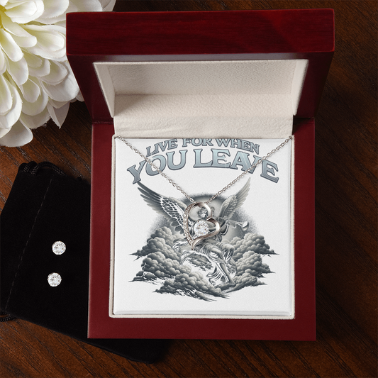 Accessories:  Eternal Hope Necklace and Cubic Zirconia Earring Set