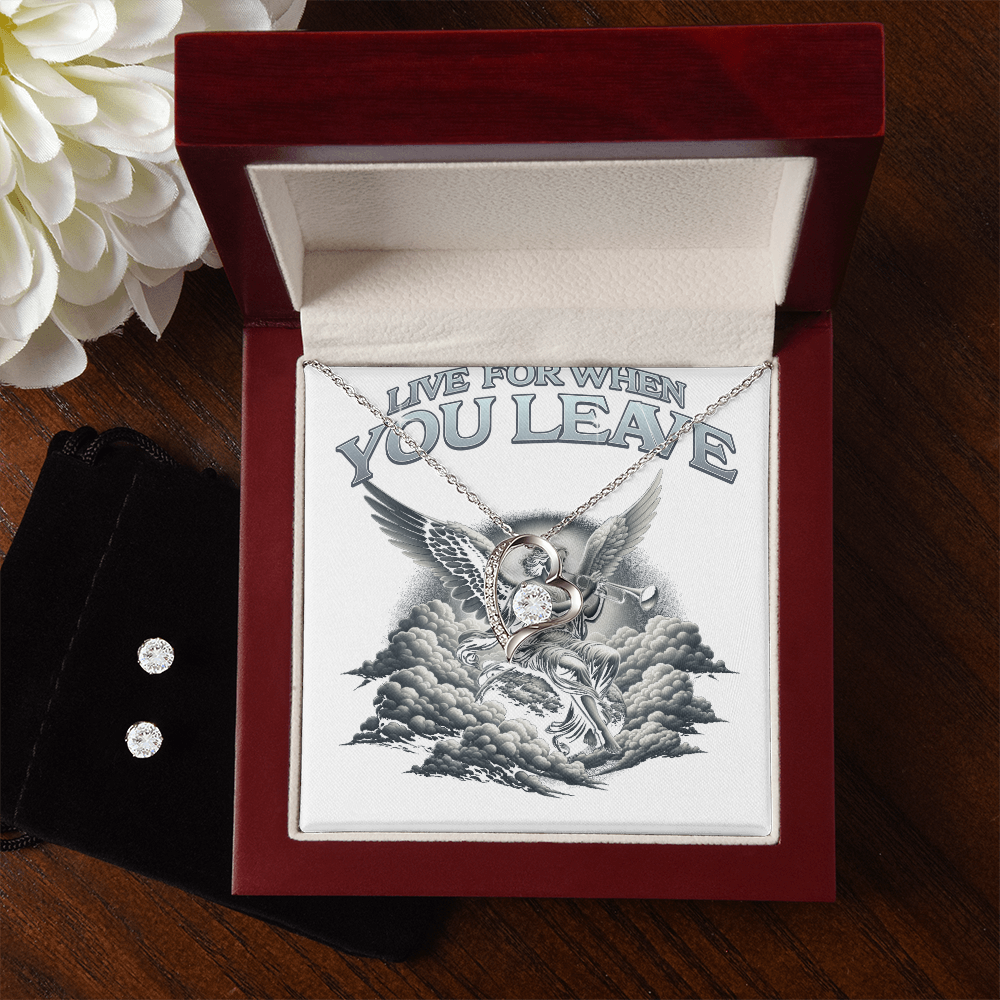 Accessories: Forever Love Necklace and Cubic Zirconia Earring Set