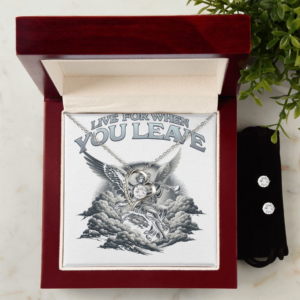 Accessories:  Eternal Hope Necklace and Cubic Zirconia Earring Set