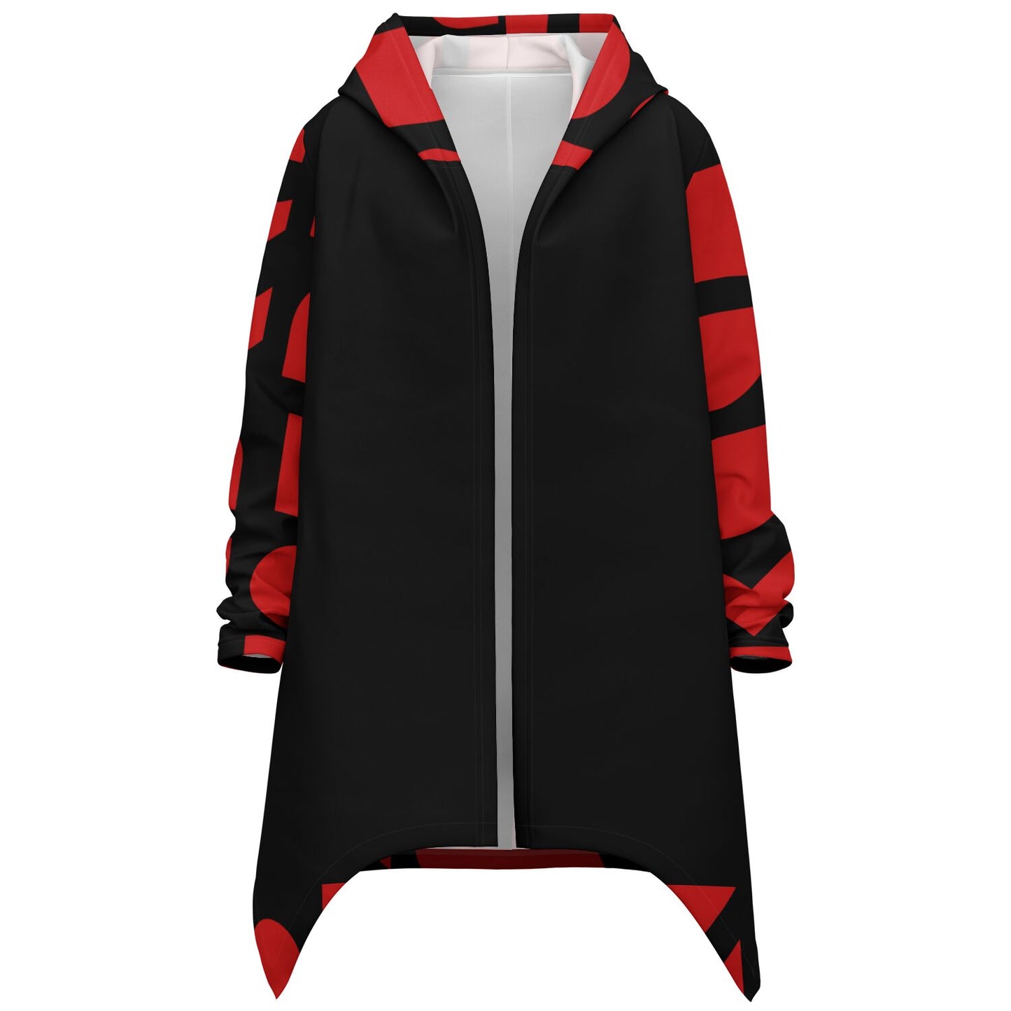 Heavyweight Elongated Cloak - The Red & Black Pattern Blend