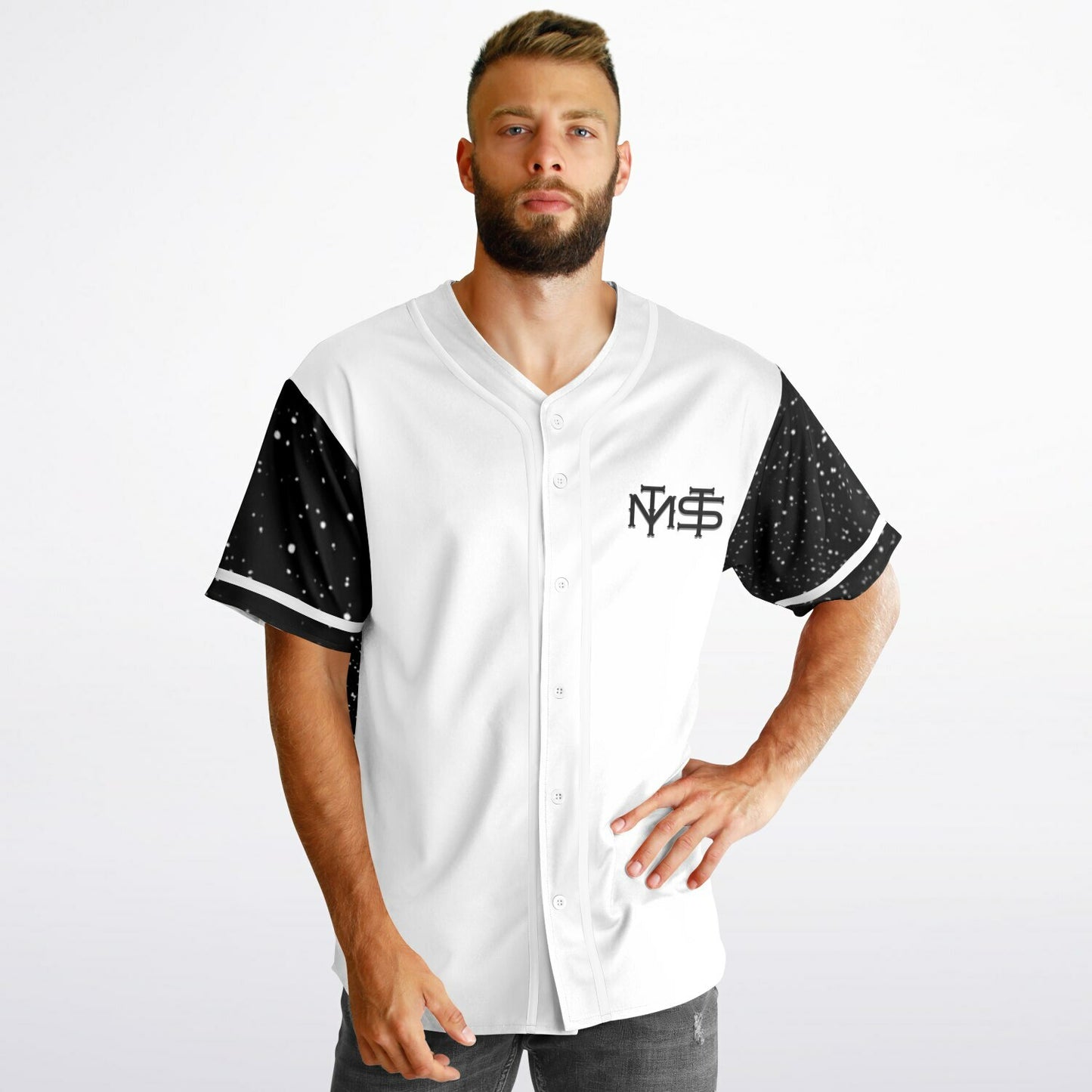 MTST: REVERSIBLE Baseball Jersey- And God Said & Read Me For Yourself-Black Sleeves /White Trim & White Sleeves/White Trim