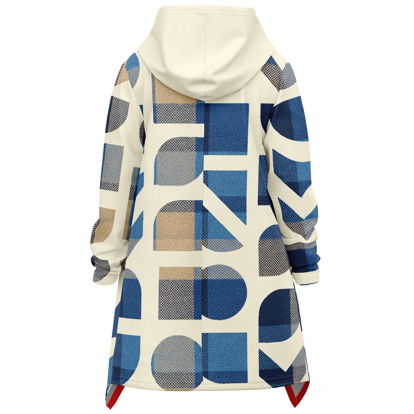 Heavyweight Elongated Cloak - The Pattern of Plaid- Creamy