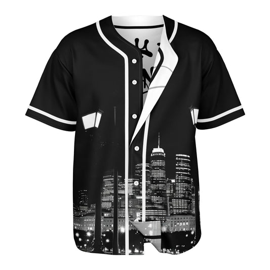 MTST: REVERSIBLE Baseball Jersey- Urban Faith Contender- Black Sleeves/White Trim & White Sleeves/Black Trim